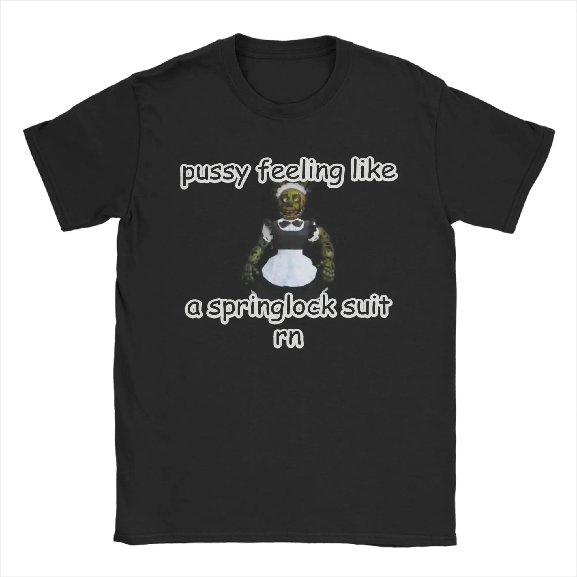 Men Springtrap FNAF At Freddys T Shirts Summer 100% Cotton Clothing Vintage Short Sleeve Crew Neck Tee Shirt Oversized T-Shirt