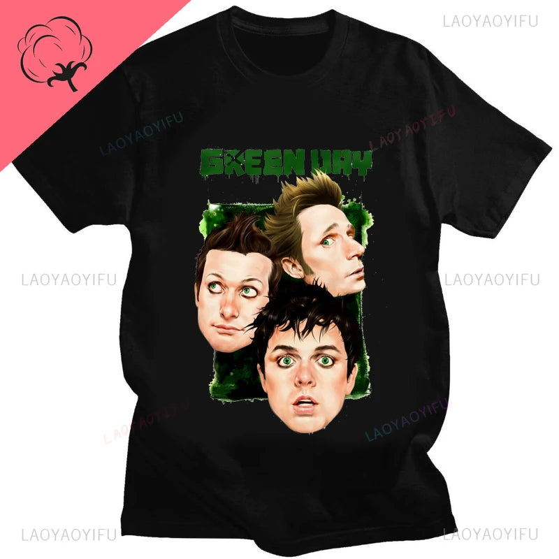 Green Day ' American Idiot Albuum Cover ' T-shirts Men Women Oversized T-shirts Novelty Funny Streetwear Summer Comfortable Tee