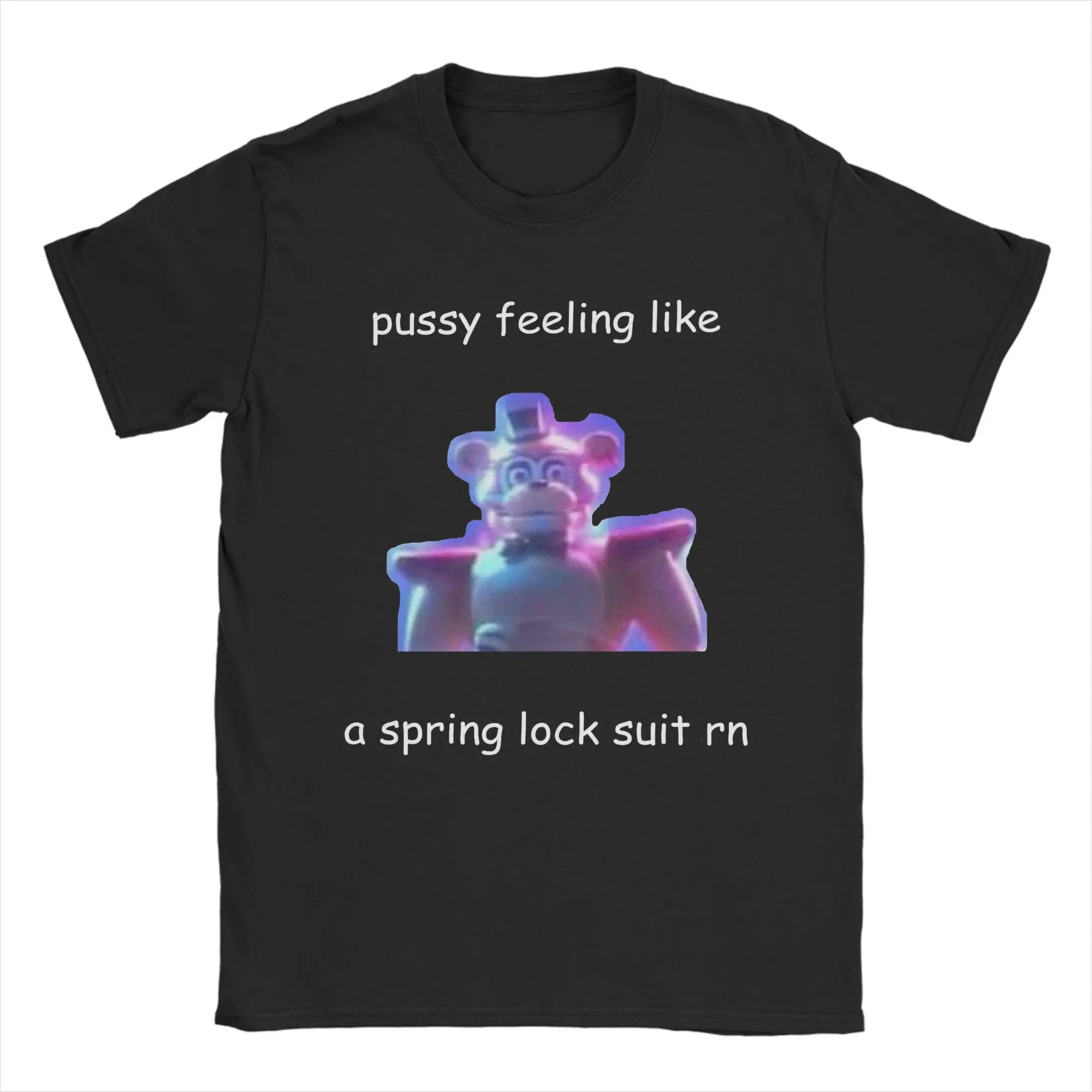 Men Springtrap FNAF At Freddys T Shirts Summer 100% Cotton Clothing Vintage Short Sleeve Crew Neck Tee Shirt Oversized T-Shirt
