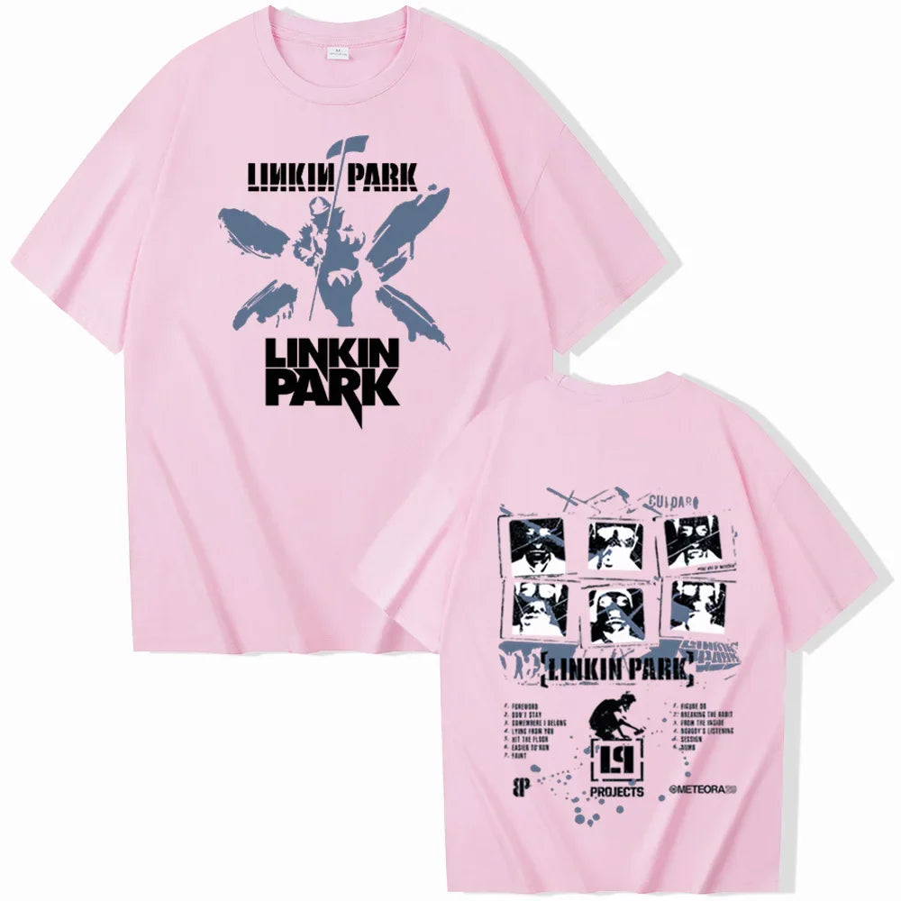 Linkin-Park T-shirt Man Women Harajuku O-neck Summer Casual Shirt Fans Gift Tracksuit Clothes for Men Ropa Para Hombre