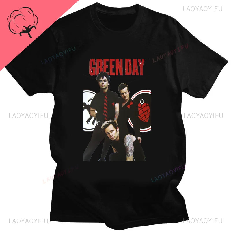 Green Day ' American Idiot Albuum Cover ' T-shirts Men Women Oversized T-shirts Novelty Funny Streetwear Summer Comfortable Tee