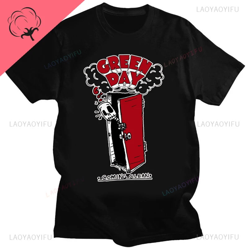 Green Day ' American Idiot Albuum Cover ' T-shirts Men Women Oversized T-shirts Novelty Funny Streetwear Summer Comfortable Tee