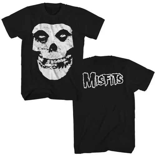 New Fashion Misfits Punk Style Tshirt Retro Street Skull Pattern Men's T-shirt