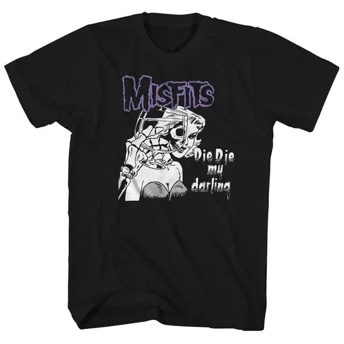 New Fashion Misfits Punk Style Tshirt Retro Street Skull Pattern Men's T-shirt