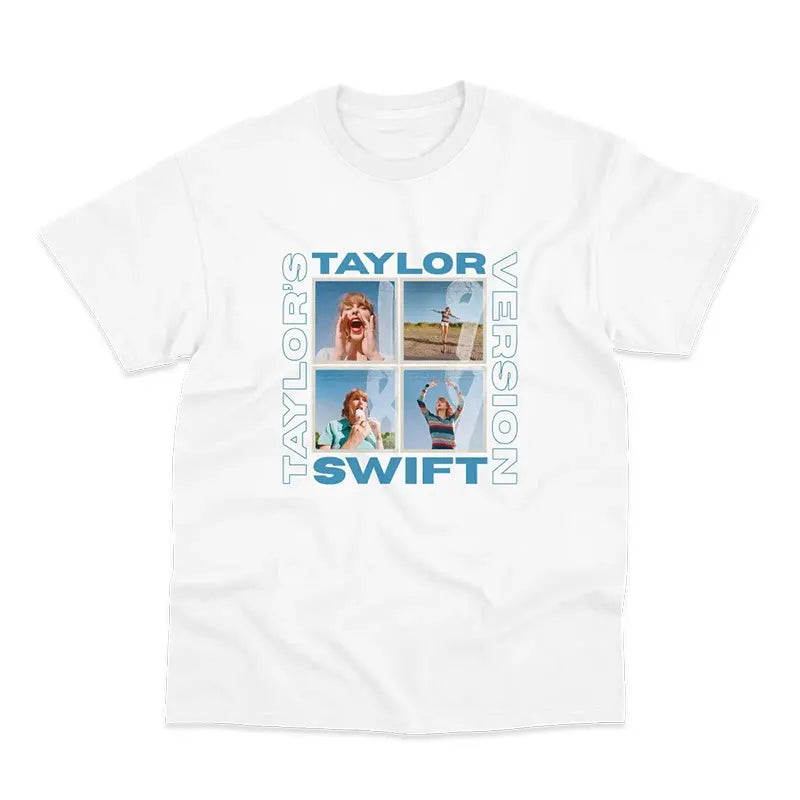 Taylor Swift Cat Snake Forest Oxygen Casual American Style Breathable Fabric Pure Cotton Short-Sleeved T-Shirt for Men and Women