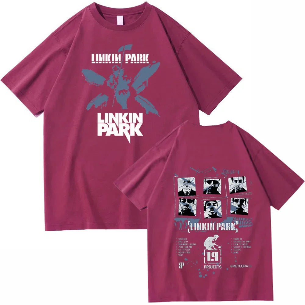 Linkin-Park T-shirt Man Women Harajuku O-neck Summer Casual Shirt Fans Gift Tracksuit Clothes for Men Ropa Para Hombre