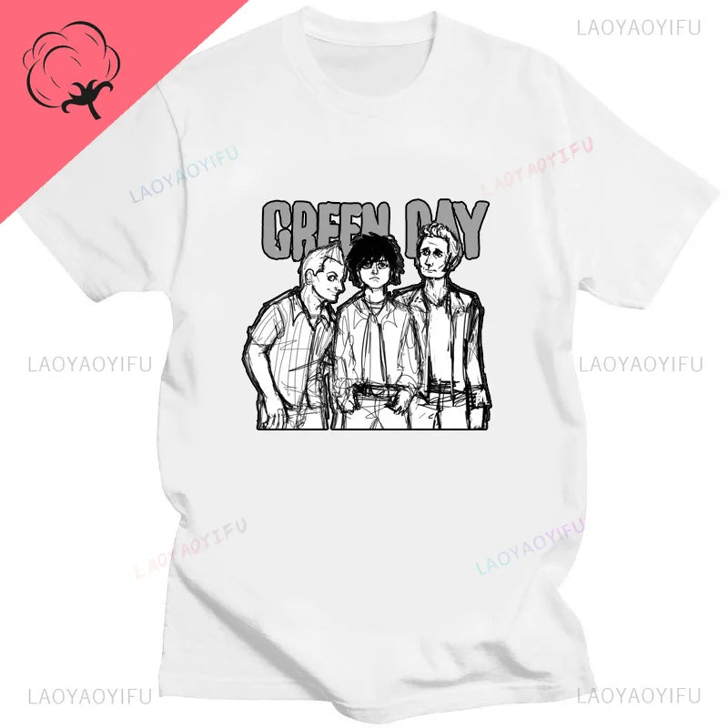 Green Day ' American Idiot Albuum Cover ' T-shirts Men Women Oversized T-shirts Novelty Funny Streetwear Summer Comfortable Tee