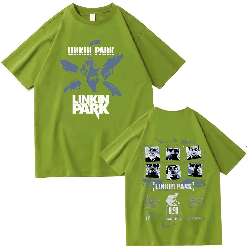 Linkin-Park T-shirt Man Women Harajuku O-neck Summer Casual Shirt Fans Gift Tracksuit Clothes for Men Ropa Para Hombre