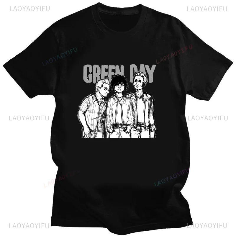 Green Day ' American Idiot Albuum Cover ' T-shirts Men Women Oversized T-shirts Novelty Funny Streetwear Summer Comfortable Tee