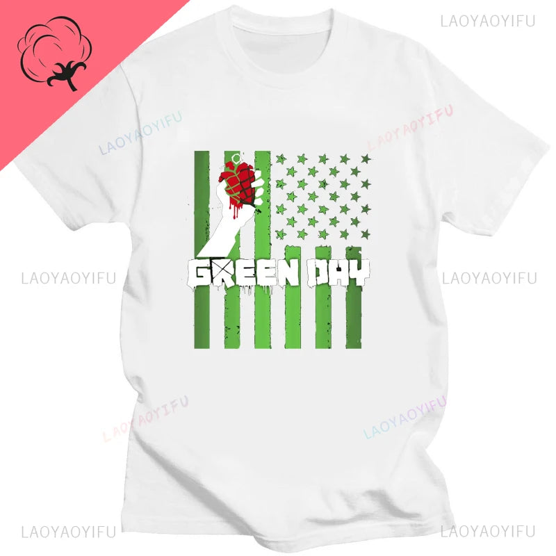 Green Day ' American Idiot Albuum Cover ' T-shirts Men Women Oversized T-shirts Novelty Funny Streetwear Summer Comfortable Tee