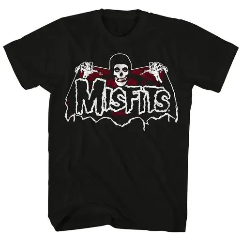 New Fashion Misfits Punk Style Tshirt Retro Street Skull Pattern Men's T-shirt
