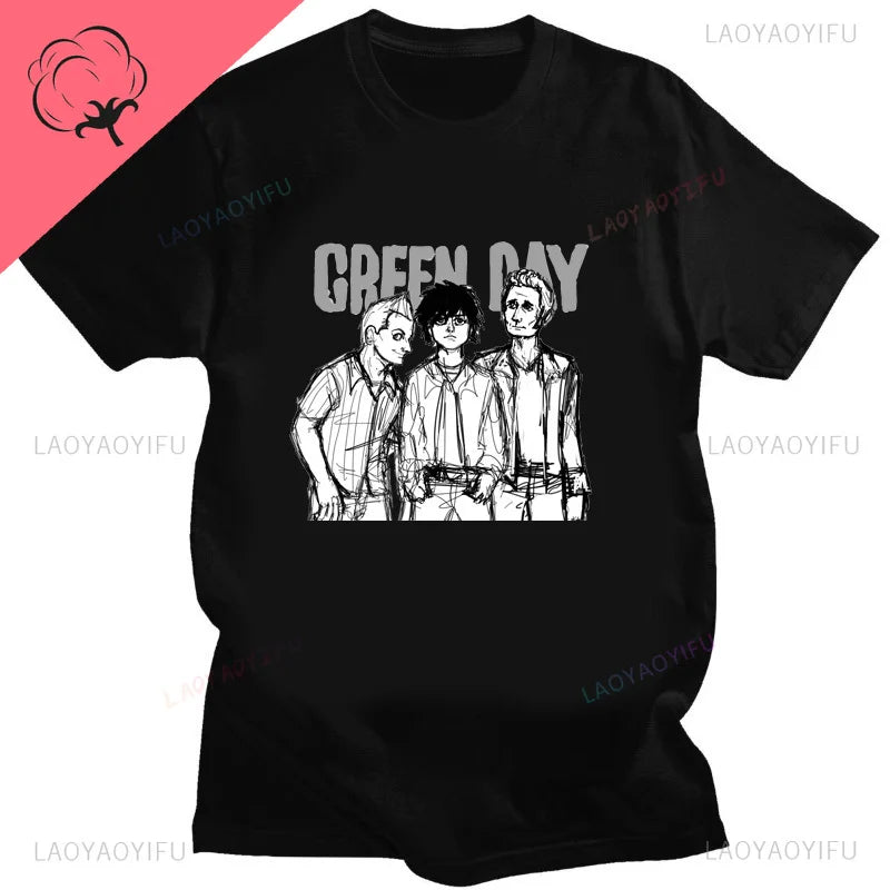 Green Day ' American Idiot Albuum Cover ' T-shirts Men Women Oversized T-shirts Novelty Funny Streetwear Summer Comfortable Tee