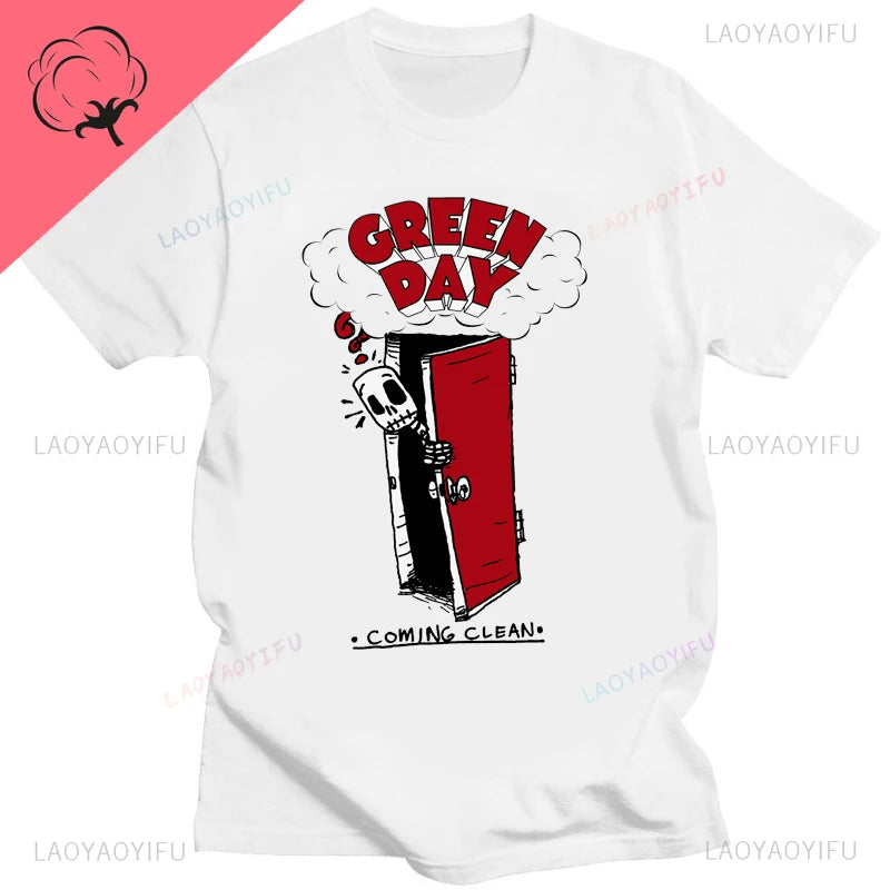 Green Day ' American Idiot Albuum Cover ' T-shirts Men Women Oversized T-shirts Novelty Funny Streetwear Summer Comfortable Tee