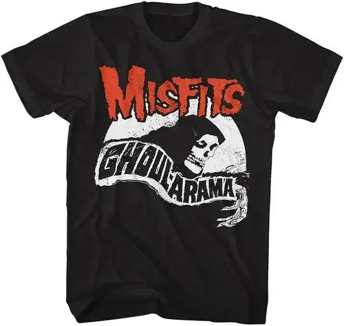 New Fashion Misfits Punk Style Tshirt Retro Street Skull Pattern Men's T-shirt