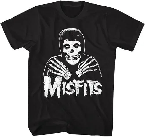 New Fashion Misfits Punk Style Tshirt Retro Street Skull Pattern Men's T-shirt