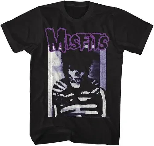 New Fashion Misfits Punk Style Tshirt Retro Street Skull Pattern Men's T-shirt