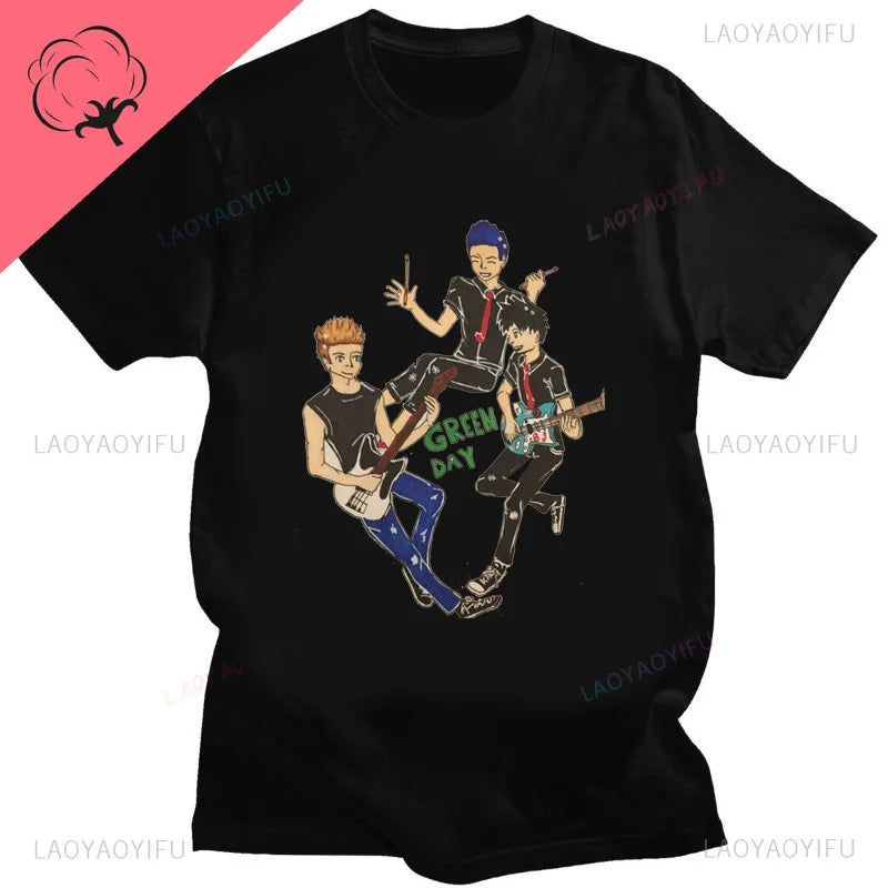 Green Day ' American Idiot Albuum Cover ' T-shirts Men Women Oversized T-shirts Novelty Funny Streetwear Summer Comfortable Tee