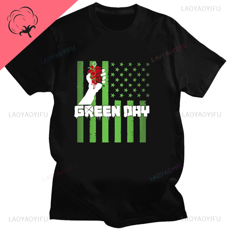 Green Day ' American Idiot Albuum Cover ' T-shirts Men Women Oversized T-shirts Novelty Funny Streetwear Summer Comfortable Tee