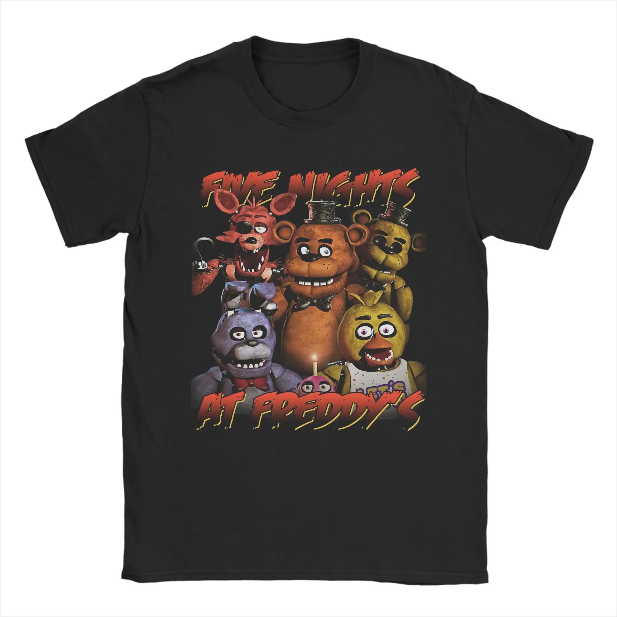 Men Springtrap FNAF At Freddys T Shirts Summer 100% Cotton Clothing Vintage Short Sleeve Crew Neck Tee Shirt Oversized T-Shirt