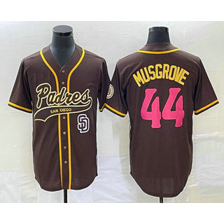 San Diego Padres #44 Joe Musgrove Brown HeidiMiller NEW 2023 City Connect Cool Base Stitched Jersey