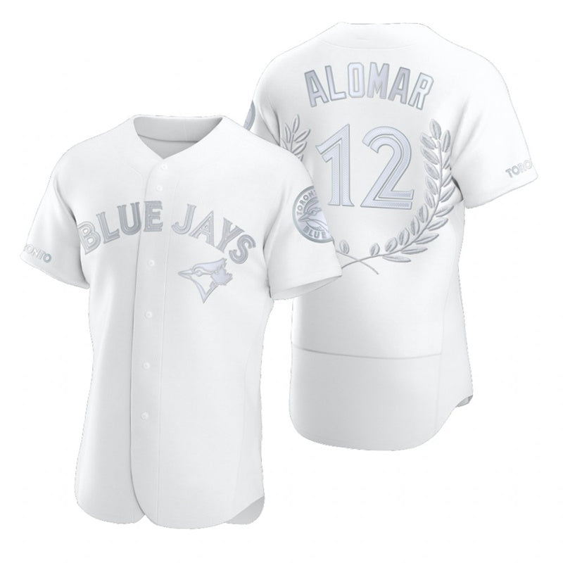 Toronto Blue Jays #12 Roberto Alomar White HeidiMiller Flexbase Fashion Jersey
