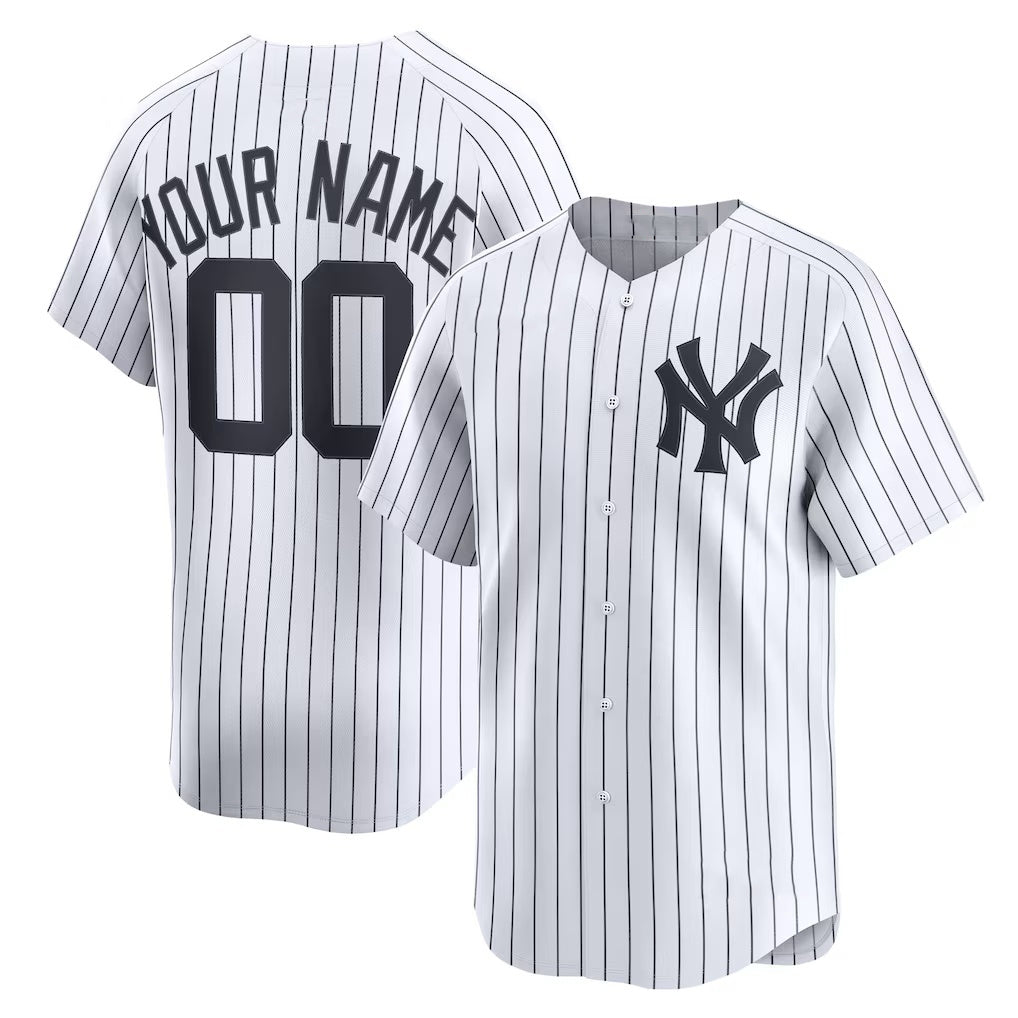 Custom New York Yankees White HeidiMiller Home Limited Jersey