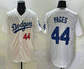 Los Angeles Dodgers #44 Andy Pages Number White HeidiMiller Cool Base Stitched Jersey