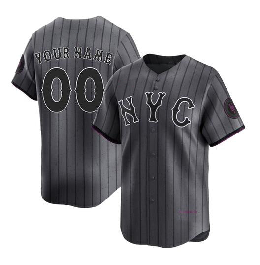 Custom New York Mets Graphite HeidiMiller 2024 City Connect Limited Stitched Jersey