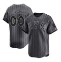 Custom New York Mets Graphite HeidiMiller 2024 City Connect Limited Stitched Jersey