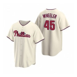Philadelphia Phillies #45 Zack Wheeler Cream HeidiMiller Alternate Stitched Jersey