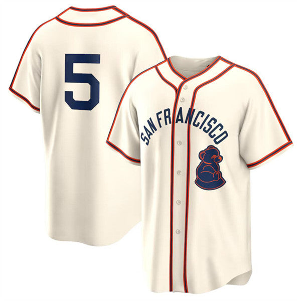 San Francisco Giants #5 Mike Yastrzemski Cream HeidiMiller 2024 Rickwood Classic Stitched Jersey