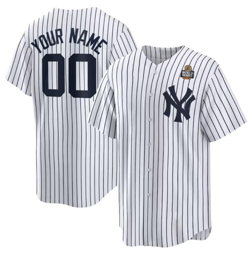 Custom New York Yankees Active Player White HeidiMiller 2024 World Series Cool Base Stitched Jersey