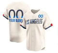 Custom Los Angeles Dodgers Active Player Cream HeidiMiller 2024 City Connect Limited Stitched Jersey