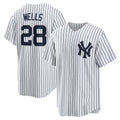New York Yankees #28 Austin Wells White HeidiMiller Home Replica Jersey