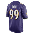 B.Ravens #99 Odafe Oweh Purple HeidiMiller Game Jersey