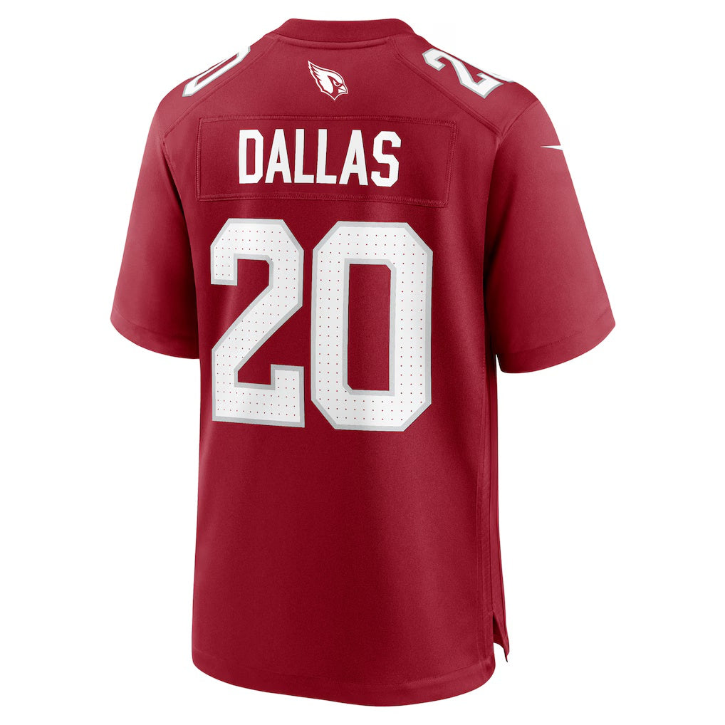 A.Cardinals #20 DeeJay Dallas Cardinal HeidiMiller Team Game Jersey