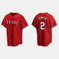 Texas Rangers #2 Marcus Semien Red HeidiMiller Cool Base Stitched Jersey