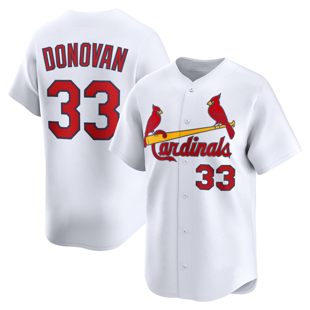 St. Louis Cardinals #33 Brendan Donovan White HeidiMiller Home Limited Player Jersey