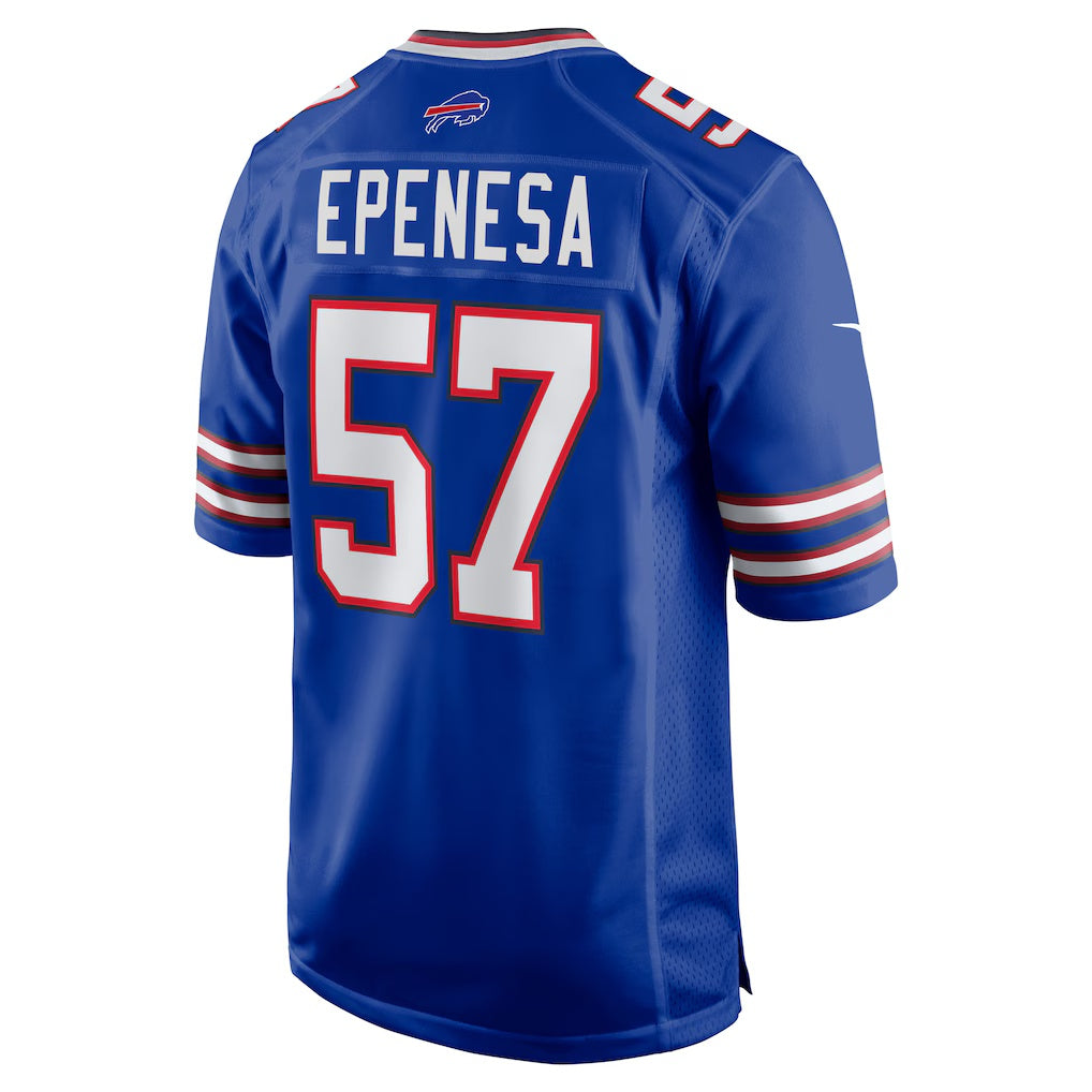 B.Bills #57 A.J. Epenesa Royal HeidiMiller Game Player Jersey