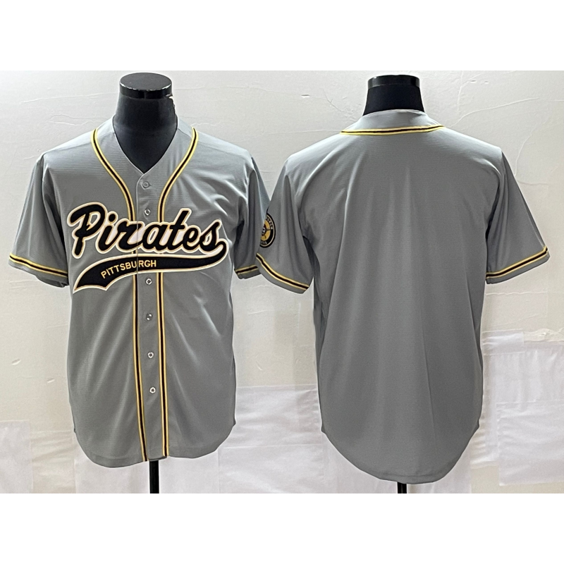 Pittsburgh Pirates Blank Grey HeidiMiller Cool Base Stitched Jersey