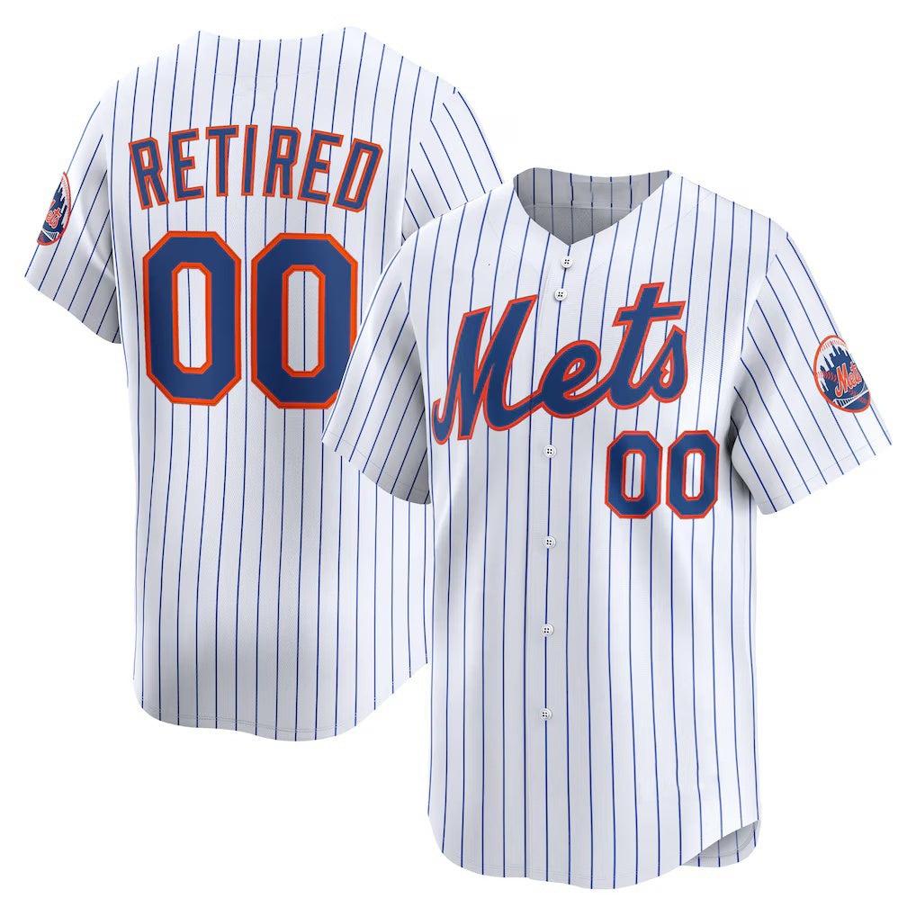 Custom New York Mets White HeidiMiller Home Limited Pick-A-Player Retired Roster Jersey