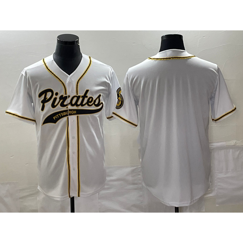 Pittsburgh Pirates Blank White HeidiMiller Cool Base Stitched Jersey