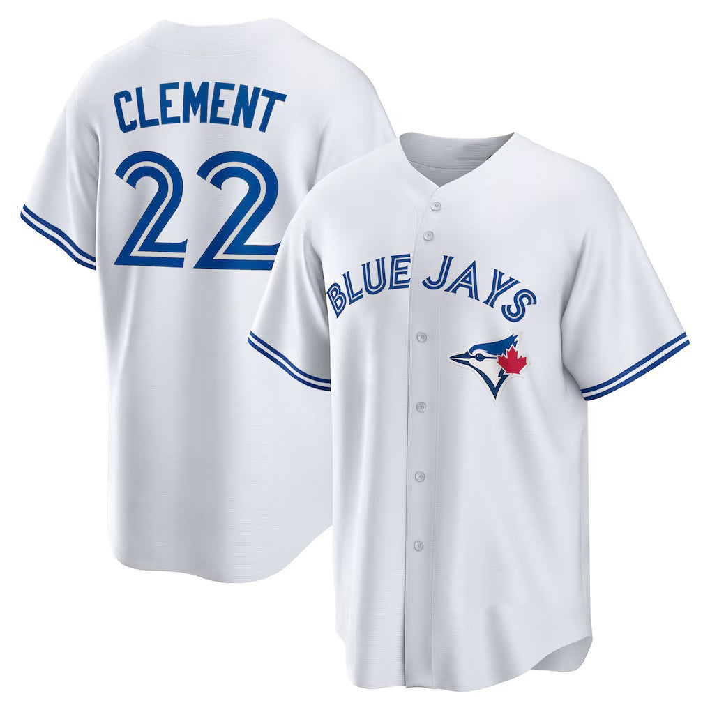Toronto Blue Jays #22 Ernie Clement White HeidiMiller Home Replica Jersey