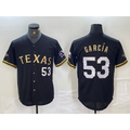 Texas Rangers #53 Adolis Garcia Black Gold HeidiMiller Cool Base Stitched Jersey