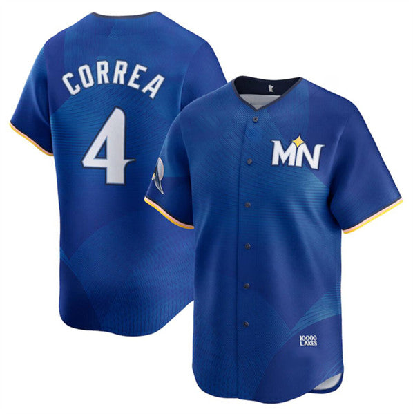 Minnesota Twins #4 Carlos Correa Royal HeidiMiller 2024 City Connect Limited Stitched Jersey