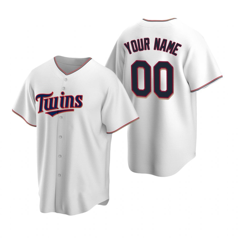 Custom Minnesota Twins White HeidiMiller Stitched Cool Base Home Jersey