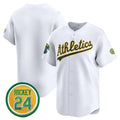 Oakland Athletics Blank White HeidiMiller 2024 Home Limited With Rickey Henderson Patch Stitched Jersey