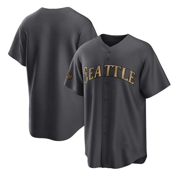 Seattle Mariners Blank Charcoal HeidiMiller 2022 All-Star Cool Base Stitched jersey