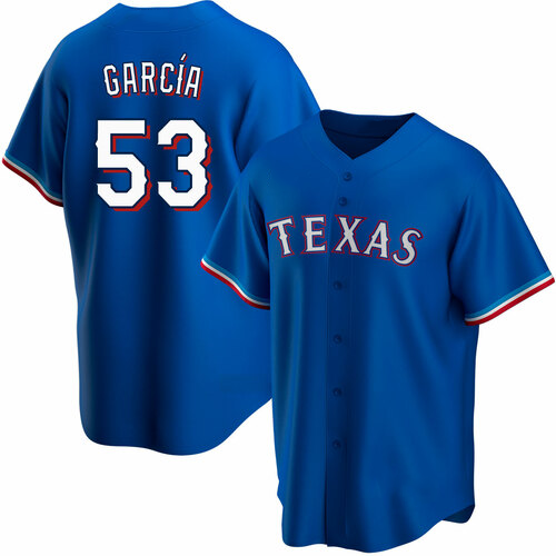 Texas Rangers #53 Adolis Garcia Blue HeidiMiller Cool Base Stitched Jersey