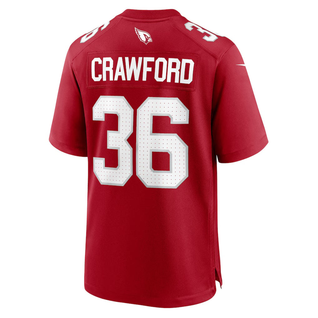 A.Cardinals #36 Kitan Crawford Cardinal HeidiMiller Team Game Jersey
